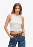 Superdry Essential Logo Racer hemdtopje Dames Glacier Grey Marl