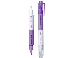 Clover 5032 Fine Erasable Marker with Eraser, Paars