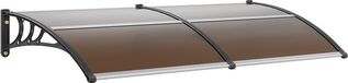 Sans marque Auvent pour fenêtre ou porte, 203 X 102 cm - Polycarbonate UPF50+ - Marron