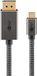 Goobay USB-C naar DisplayPort kabel - 4K 60Hz - 3 meter - Zwart/Zilver
