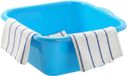 Plasticforte teiltje afwasbak - vierkant - kunststof - 6 liter - 31 x 29 x 13 cm - Blauw