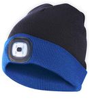 LIGHTOUSE: Kap met oplaadbare LED-koplamp. Blauw en zwart