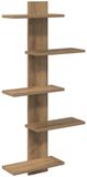 vidaXL - Wandzwevend - Plank - Artisanaal - eiken - 48,5 x 15 x 101 cm