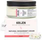 KRİJEN Krijen White Lily & Grape Seed Oil Cream Deodorant