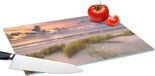 KitchenYeah Planche à découper en verre - 39x28 cm - Coucher de soleil - Antibactérien - Antidérapant