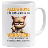 Mok Collega | Happy For New Job Mok - Grappige Mokken Voor Afscheidscadeau Voor Collega's En Verandering Van Baan (Wit)
