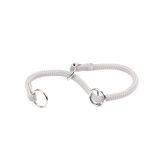 Ferplast Hondenhalsband, trainingshalsband met verstelbare ringen, nylon koord, lengte 35 cm, dikte 8 mm, grijs