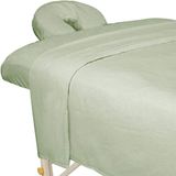 oCreon Premium set van 3 fluwelen massagehoezen, kleur: saliegroen