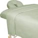 oCreon Premium set van 3 fluwelen massagehoezen, kleur: saliegroen