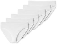 SCHIESSER Slip Set van 6 Dames Wit Effen Katoen/Elastaan