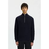 Selected Selected trui met ingebreid patroon donkerblauw