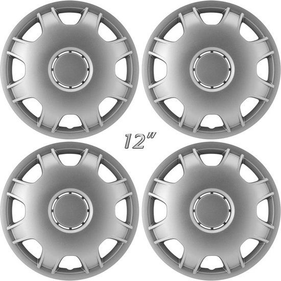 AUTO-STYLE 4-Delige Wieldoppenset Speed 12-inch zilver