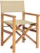 vidaXL Regisseursstoel Bruin en Beige Massief Teakhout