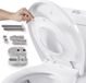 Arebos WC-bril Softclose Afneembaar Duroplast Toiletzitting Ovaal 150 kg