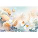 Papier peint panoramique fleurs papillon