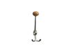 Essem Design Patère Oskar aluminium, bouton en chêne
