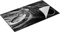 Chefcare Inductie Beschermer Pauw Veer - Zwart Wit - 95x55 cm
