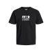 JACK & JONES JREBVALDE SS TEE T-shirt garçon Noir Coton Taille M