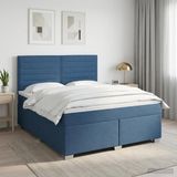 vidaXL Boxspringbed met matras Blauw 180 x 200 cm Stof