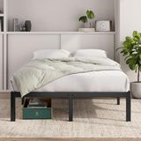 Zinus Elias Metalen platform-bedframe, 36 cm hoog, compatibel met het hoofdeinde, stalen steun, eenvoudige montage