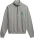 Superdry Country Club Crest Halve Rits Sweater Dames Grey Marl