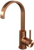Brauer Copper Carving Hoge Opbouw Wastafelmengkraan met Draaibare Platte Uitloop Model A Koper Geborsteld PVD