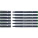 Schneider Pictus Fineliner (lijndikte 0,5 mm, onuitwisbare pigmentliner, metalen punt, behuizing van 85% gerecycled kunststof) verpakking van 6 stuks, groen