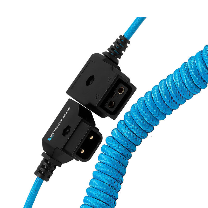 Kondor Blue D-Tap Extension Male to Female Coiled Cable