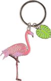 Nature Planet flamingo sleutelhanger - metaal - 5 cm - roze