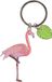 Nature Planet flamingo sleutelhanger - metaal - 5 cm - roze