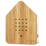 RELAXOUND ORIGINAL Zwitscherbox "Bamboo" – moderne vogelgeluidenbox – ontspannend vogelgezang – bewegingssensor met geluid – natuurgeluiden soundbox – hout bamboe (3,5 x 11 x 14,5 cm)
