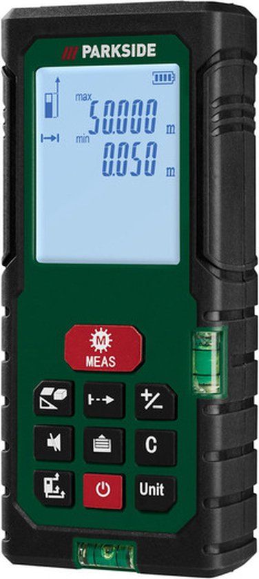 Parkside Laserafstandsmeter - 50m - Incl. Batterijen - PLEM 50 C2
