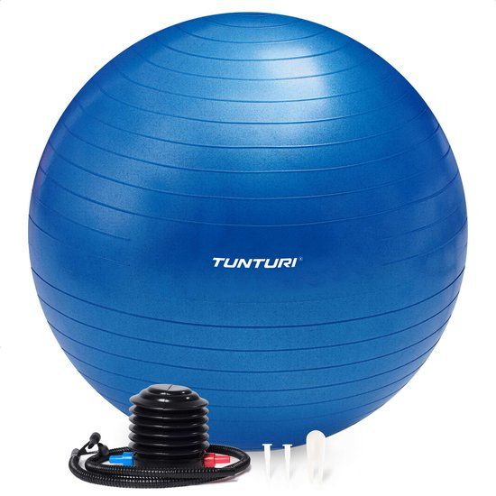 Tunturi Anti Burst Fitness Bal - 65 cm - Blauw