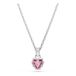 Swarovski Chroma Hanger, Gemengde Slijpsels, Roze, Rodium Verguld