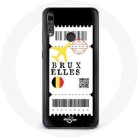 Maniacase Hoesje voor Huawei p30 lite Vliegticket Brussel België