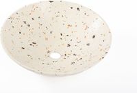 Saniclass Waskom - 42x42x12cm - rond - terrazzo - mat beige