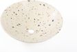 Saniclass Waskom - 42x42x12cm - rond - terrazzo - mat beige