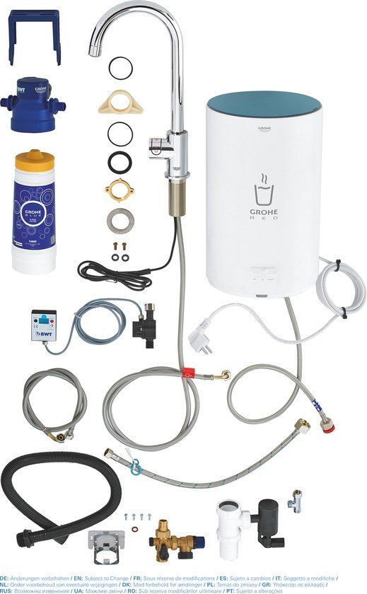 GROHE Red Mono Kokend Water Kraan - Chroom - Boiler M - 4005176989261