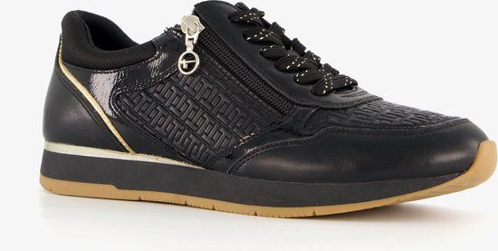 Tamaris Dames Sneakers Zwart Goud - Maat 37 - Herfst/Winter 2025