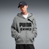 PUMA KING Oversized jas met volledige ritssluiting voor Heren, Grijs, Maat XS