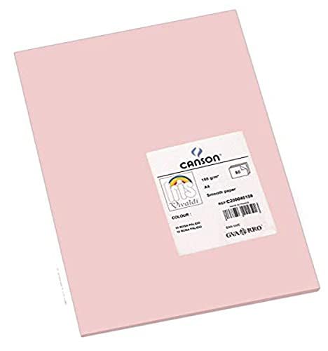 Canson Iris Vivaldi A4 185 GSM glad kleurpapier - rozenblaadje (50 vellen)