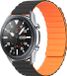 Strap-it Bracelet de montre connectée en silicone - Convient pour Samsung Galaxy Watch 3 45mm - Noir/Orange
