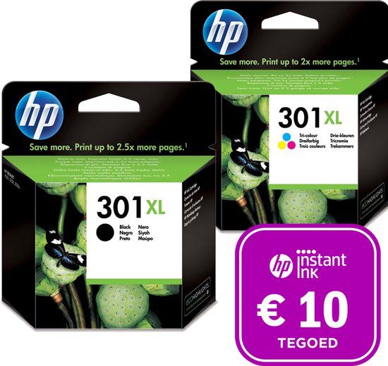 HP 301 XL Ink Cartridge - Black & Color - Combo Pack