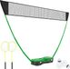 COSTWAY Badminton netstandaard, draagbaar shuttlespel met rackets, 2 shuttles, net en opbergdoos, complete badmintonset voor badminton/tennis en volleybal voor binnen en buiten