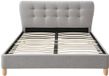 Vente-unique Bedframe stof lichtgrijs 160 x 200 cm