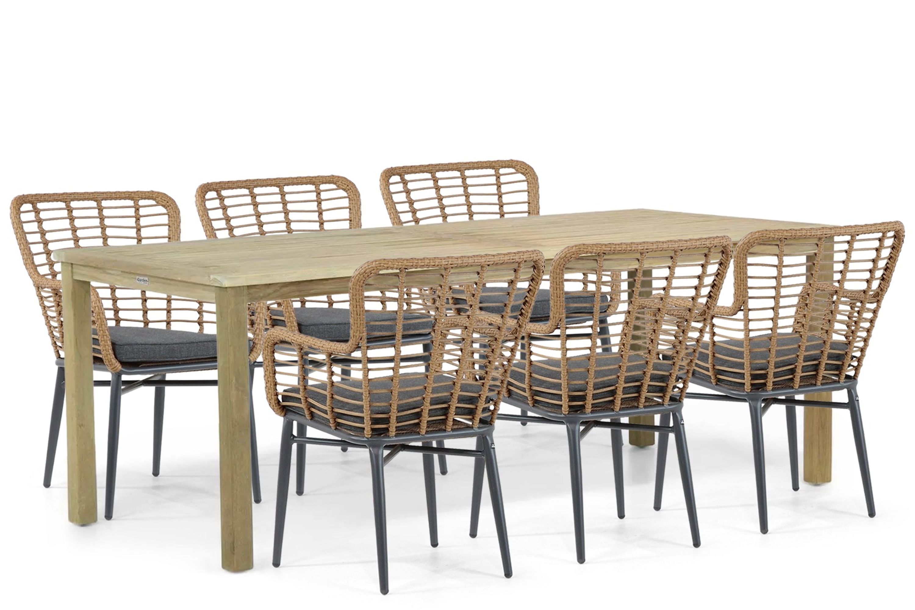 De Laan Projects De Laan Toledo/Weston 210 cm dining tuinset 7-delig