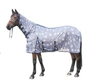 HKM Vliegendeken -Stars- Combo grijs/wit 175