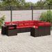 Maison Exclusive - Ensemble de jardin 10 pièces, avec coussins, marron, en polyrotin