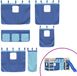 vidaXL Gordijnen voor hoogslaper, blauw, polyester
