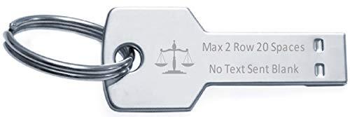 Select Gifts Sleutelhanger Flash Memory Stick Sleutel USB 16 GB Tekst Recht Schalen Van Justitie Gegraveerd